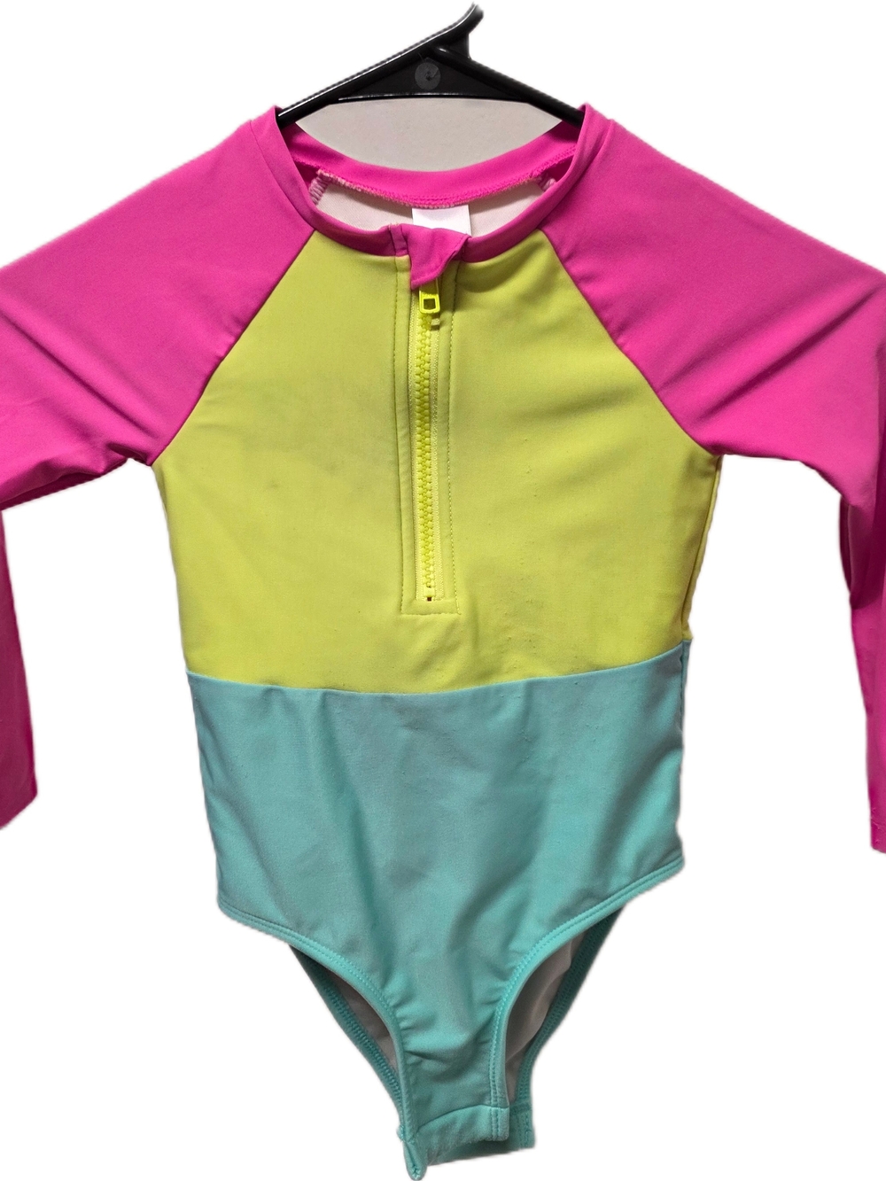 Cat & Jack Long Sleeve Colorblock Rash Guard Swimsuit Toddler Girls